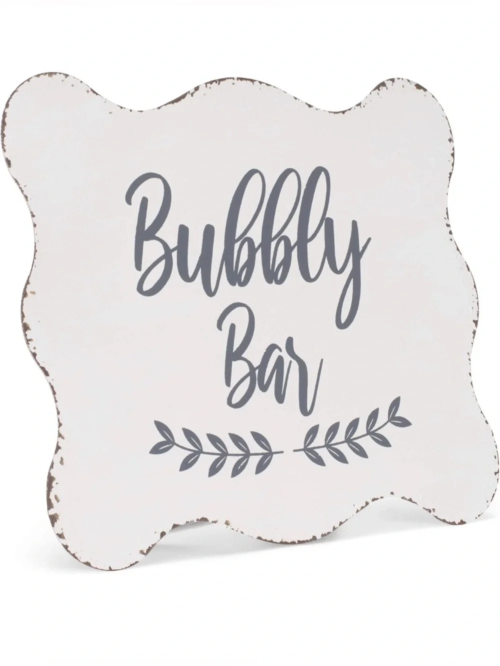 Bubbly Bar Distressed Metal Sign, 10